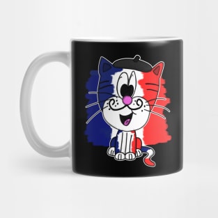 Bastille Day 14 July French Tricolore Cat Funny Mug